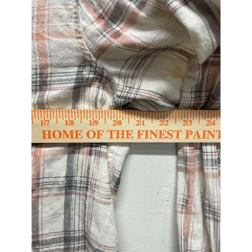 Care Bears Womens Size Medium White Bleach Dyed Flannel Back Graphic 90s Retro - Picture 6 of 8